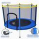 Батут дитячий 140 см Fitonix із захисною сіткою + 6 опорних ніжок Blue