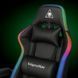 Крісло геймерське ProGame з RGB підсвіткою GX-150, підставка для ніг, комп'ютерне ігрове