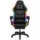 Крісло геймерське ProGame з RGB підсвіткою GX-150, підставка для ніг, комп'ютерне ігрове