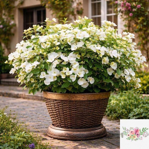 Гортензія широколиста  Ампельна біла (Hydrangea macrophylla)
