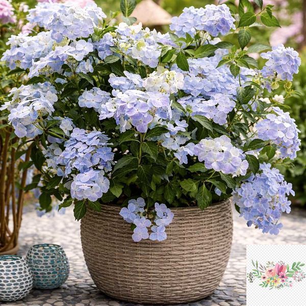 Гортензія широколиста  Ампельна блакитна (Hydrangea macrophylla)