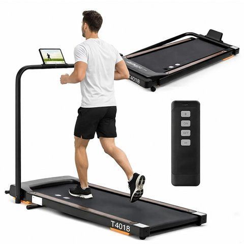 Бігова доріжка до 12 км/год IseFit 1200W, до 120 кг, з дугою, 15 програм тренувань, складна, електрична Sy-T4018